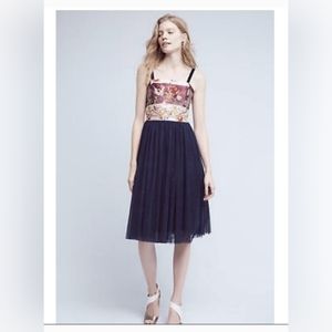 Moulinette Soeurs brocade top tulle skirted dress